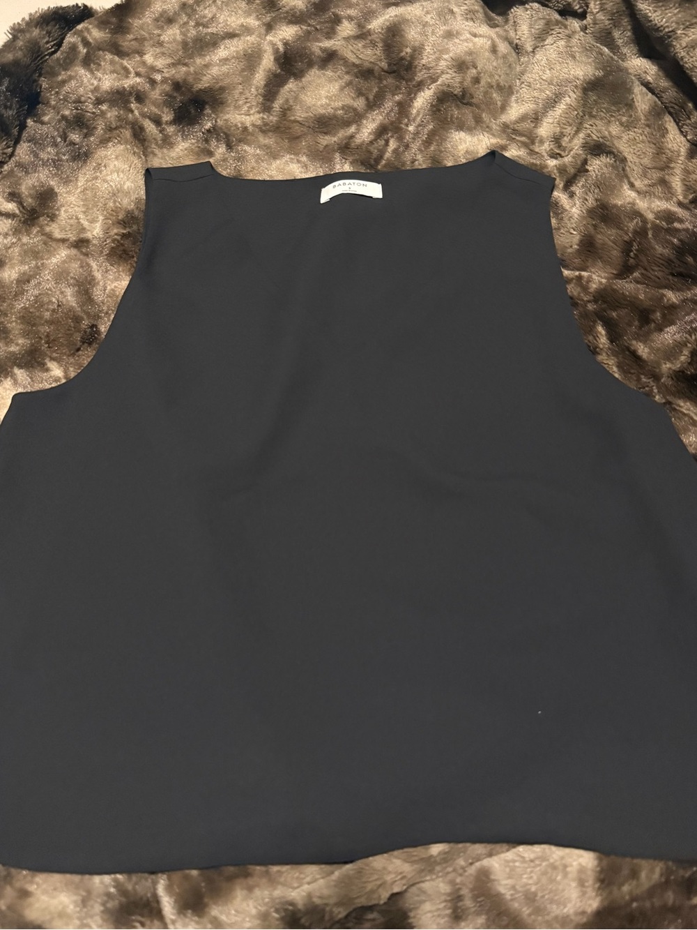 Babaton Black Sleeveless Crewneck Camisole